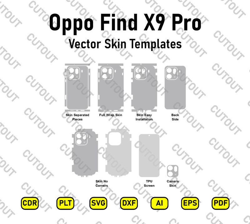 Oppo Find X9 Pro Vector Skin Cut Files