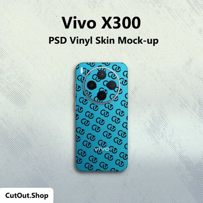 Vivo X300 PSD Vinyl Skin Mock up
