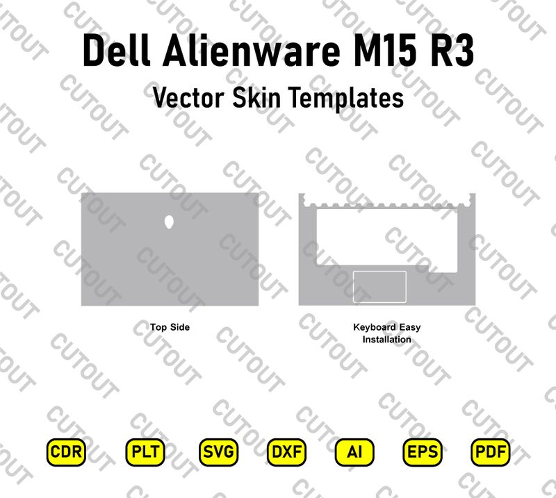 Dell Alienware M15 R3 Vector Skin Cut Files