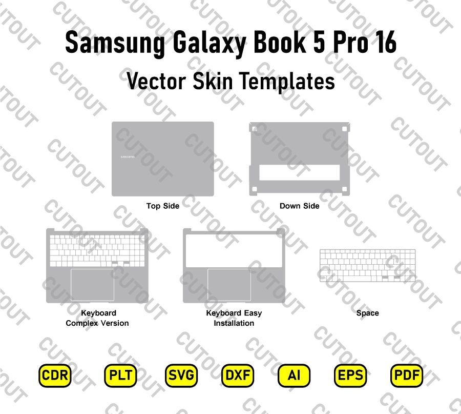Samsung Galaxy Book 5 Pro (16) Vector Skin Cut Files