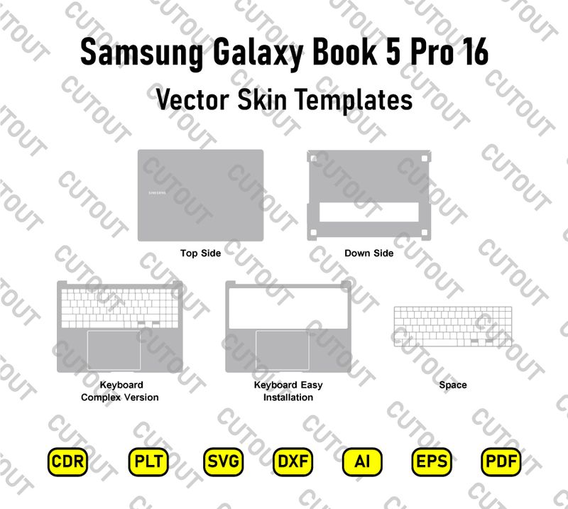 Samsung Galaxy Book 5 Pro (16) Vector Skin Cut Files