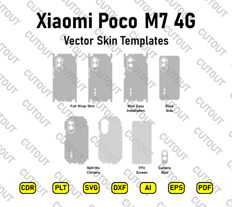 Xiaomi Poco M7 4G Vector Skin Cut Files