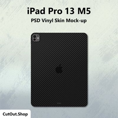 iPad Pro 13 M5 2025 PSD Vinyl Skin Mock-up