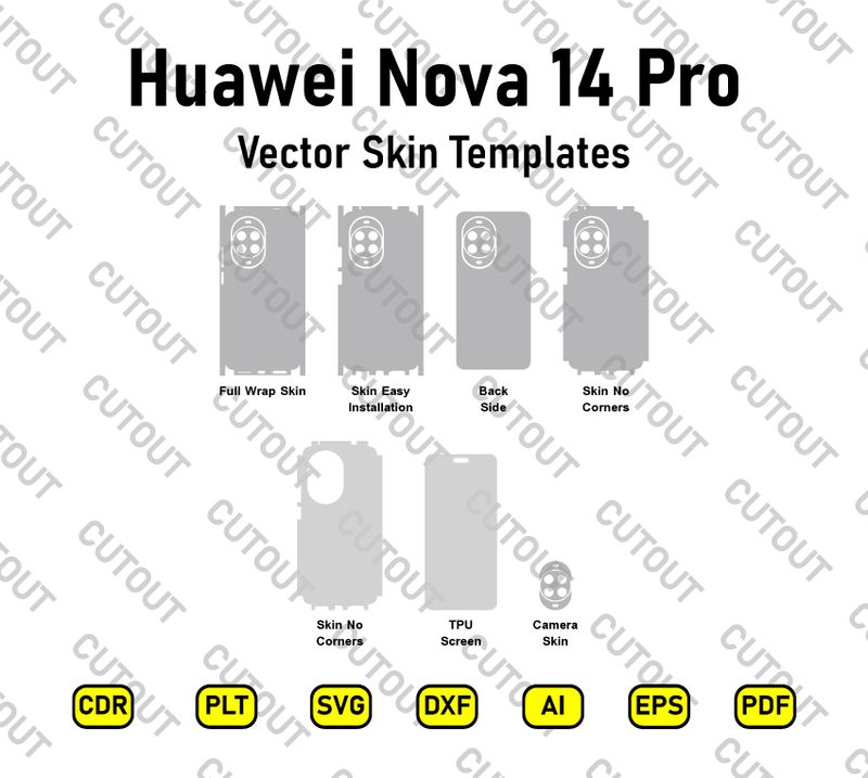 Huawei Nova 14 Pro Vector Skin Cut Files