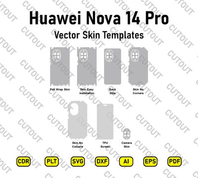 ​Huawei Nova 14 Pro Vector-Schnittdateien für Folien