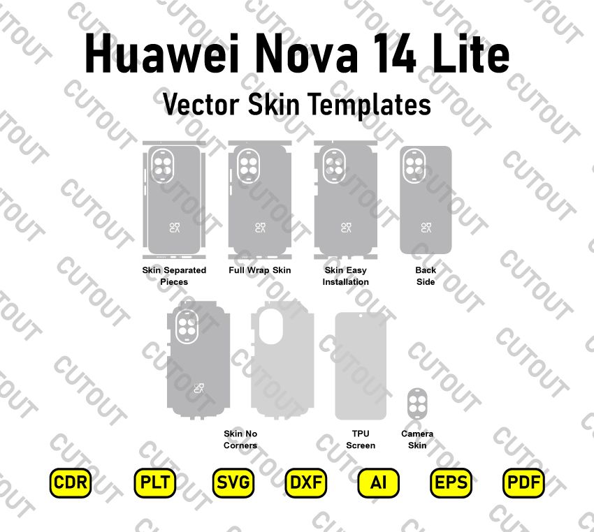 Huawei Nova 14 Lite-Nova 14 Vitality Vector Skin Cut Files