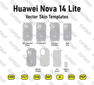 Huawei Nova 14 Lite-Nova 14 Vitality Vector Skin Cut Files