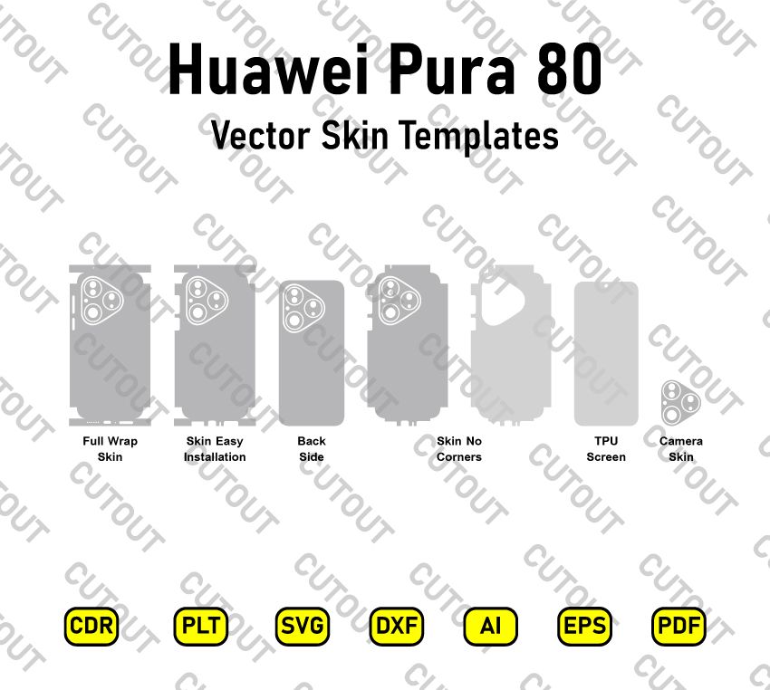 Huawei Pura 80 Vector Skin Cut Files