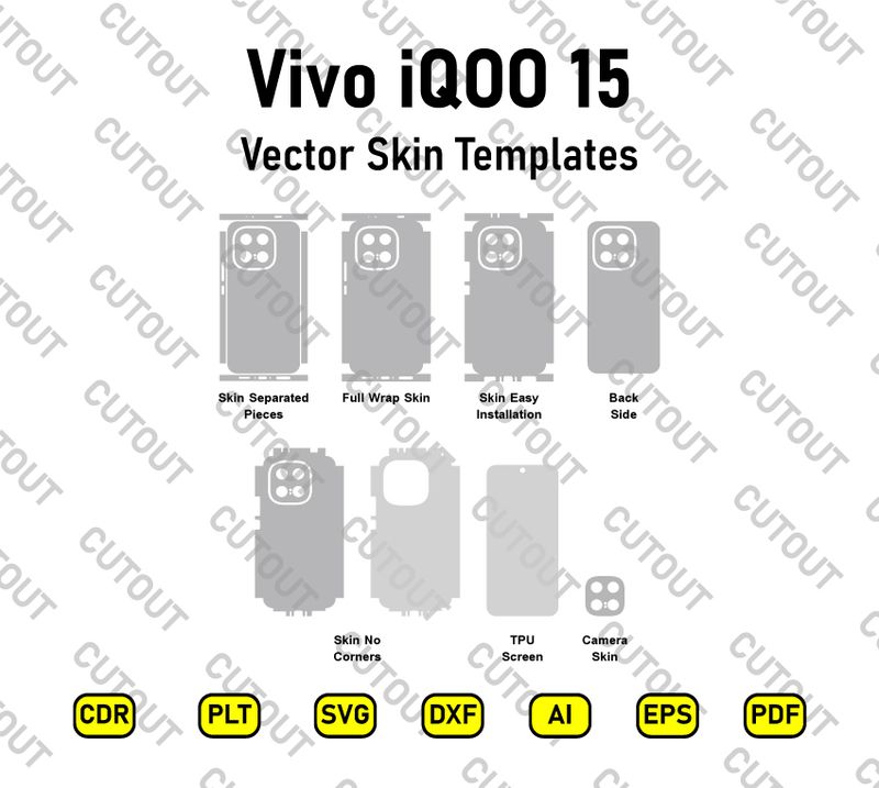 Vivo iQOO 15 Vector Skin Cut Files
