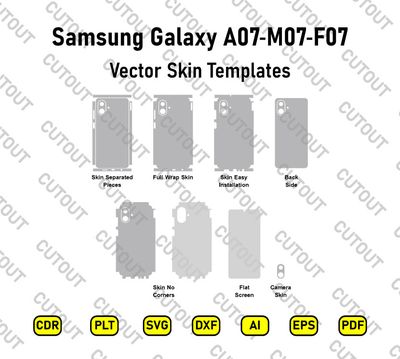Samsung Galaxy M07/A07/F07 Vector Skin Cut Files
