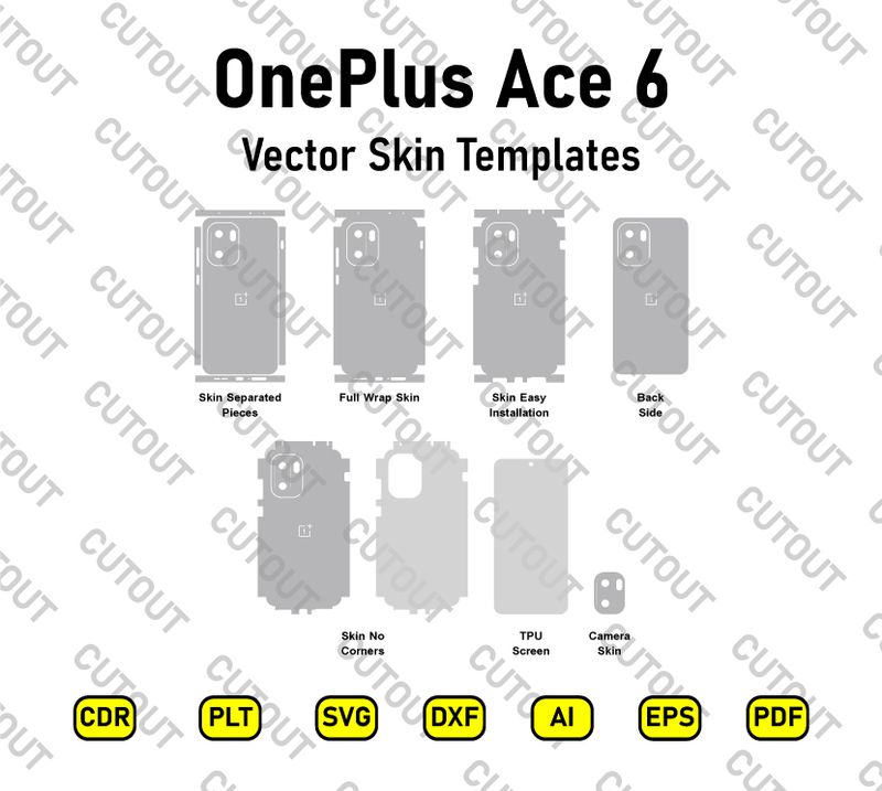 OnePlus Ace 6 Vector Skin Cut Files