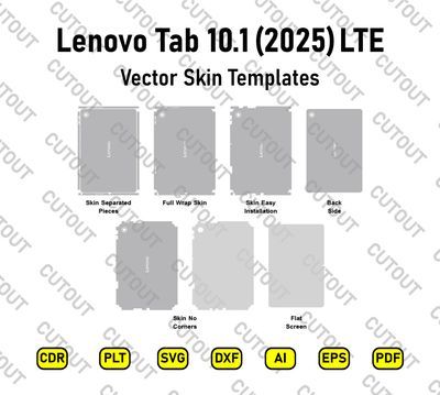 Lenovo Tab 10.1 2025 Vector Skin Cut Files
