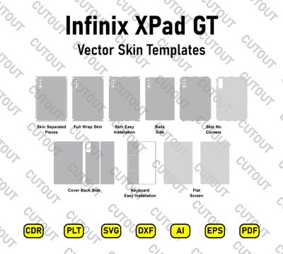 ​Archivos de corte de vinilo y TPU para Infinix XPad GT Vector
