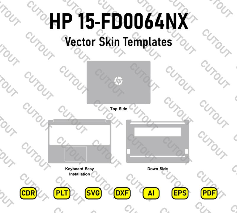 HP 15-FD0064NX Vector Skin Cut Files