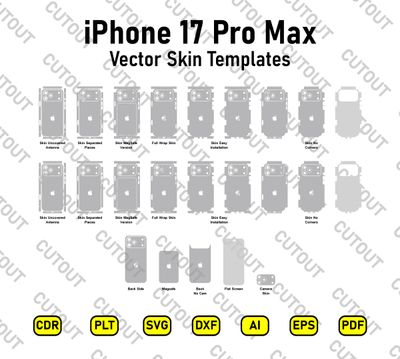 iPhone 17 Pro Max Compleate Vector Skin Cut Files
