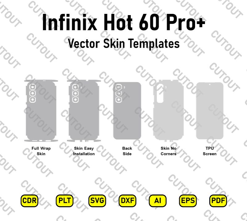 Infinix Hot 60 Pro+ Vector Skin Cut Files