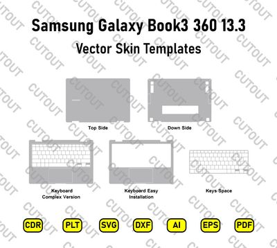 Samsung Galaxy Book3 360 13.3 Vector Skin Cut Files