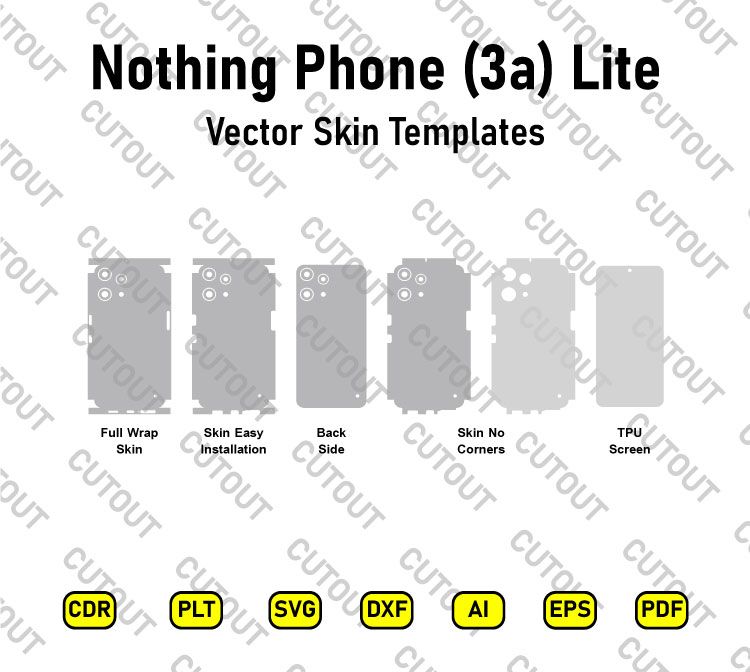 Nothing Phone (3a) Lite Vector Skin Cut Files