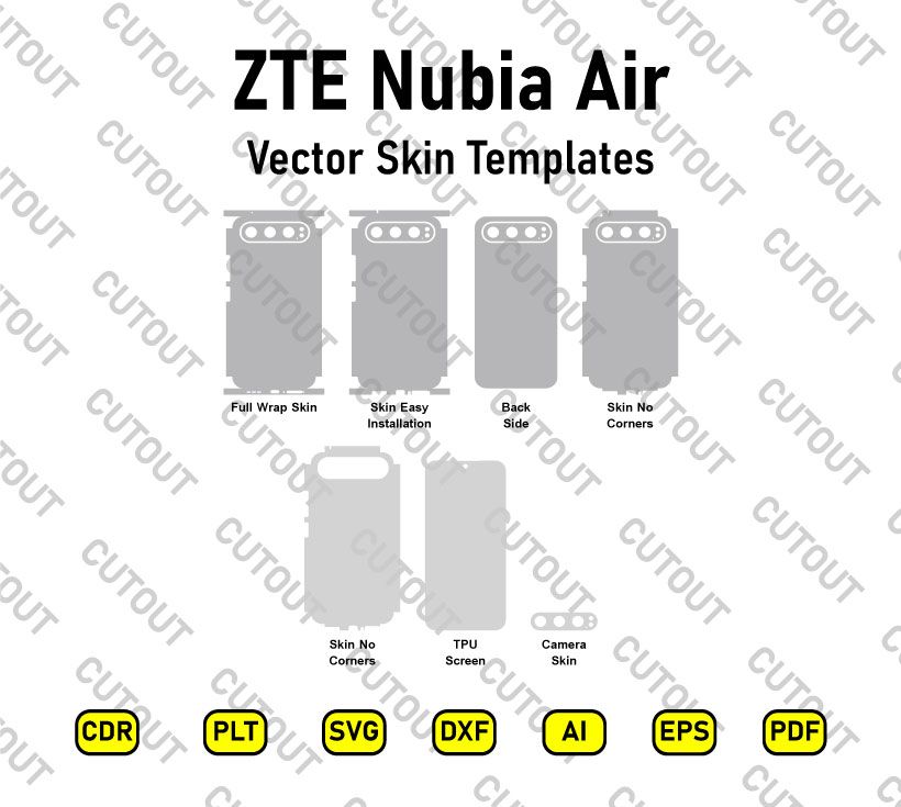 Archivos de corte de vinilo vectorial para ZTE Nubia Air