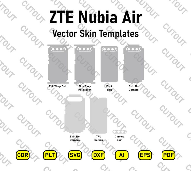 ZTE Nubia Air Vector Skin Cut Files