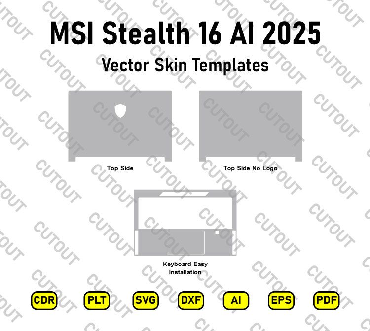 MSI Stealth 16 AI 2025 Vector Skin Cut Files