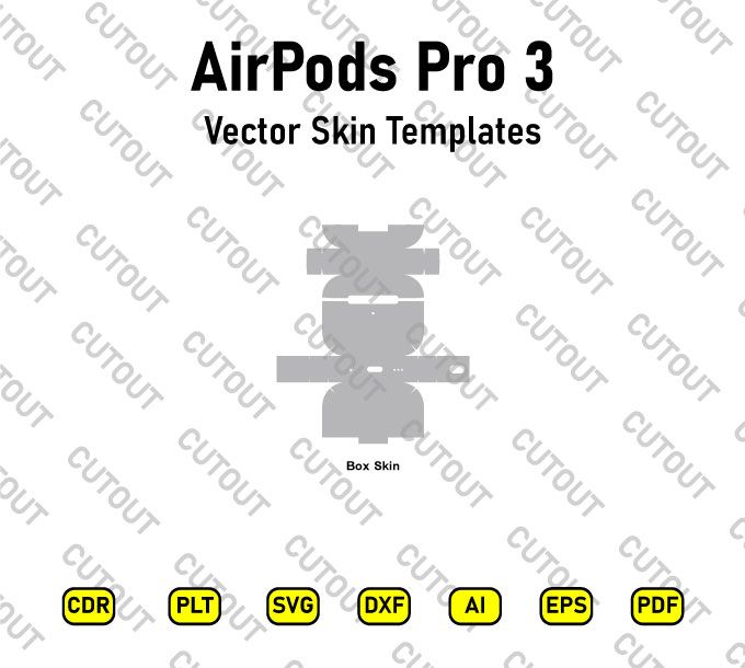 ​Archivos de corte vectorial para AirPods Pro 3 de Apple