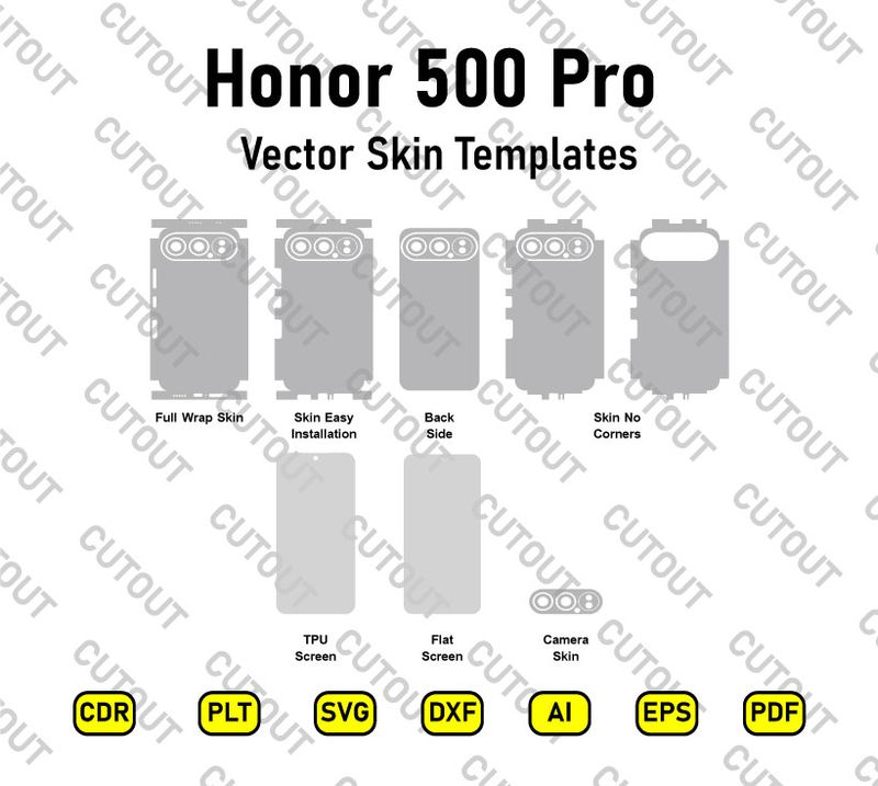 Honor 500 Pro Vector Skin Cut Files