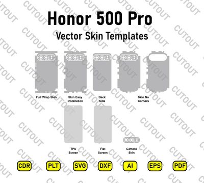 Honor 500 Pro Vector Skin Cut Files