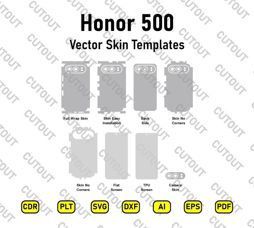 Honor 500 Vector Skin Cut Files