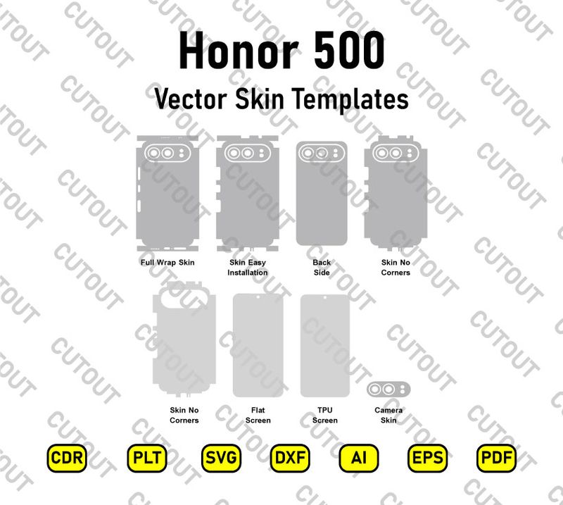 Honor 500 Vector Skin Cut Files