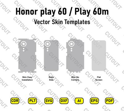 ​Archivos de corte vectorial para Honor Play 60-60m