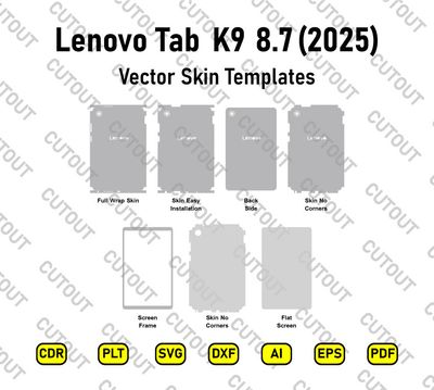 Lenovo Tab K9 8.7/Lenovo Tab one 2025 Vector Skin Cut Files