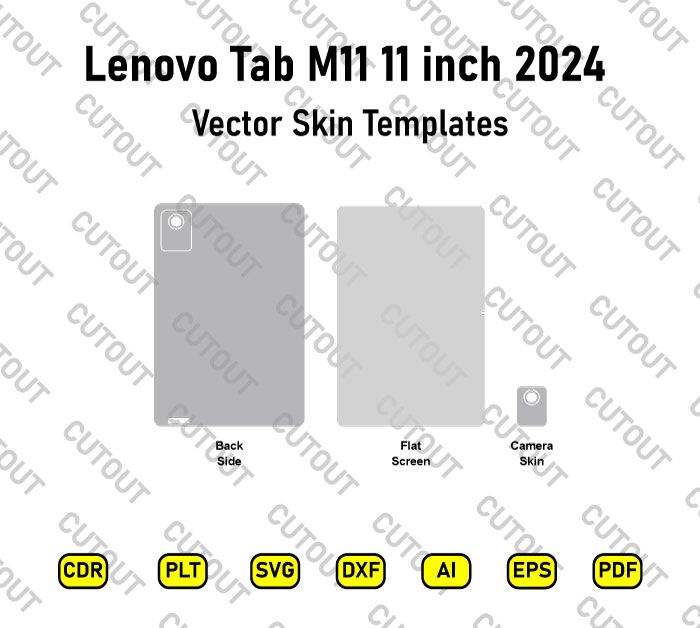 Lenovo Tab M11 11 inch 2024 Vector Skin Cut Files