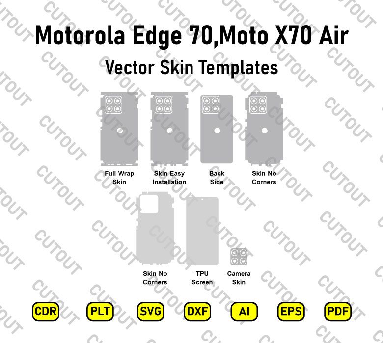 Motorola Edge 70-Moto X70 Air Vector Skin Cut Files