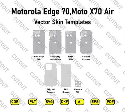 Motorola Edge 70-Moto X70 Air Vector Skin Cut Files