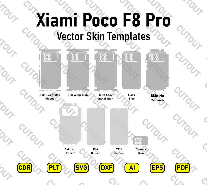Xiaomi POCO F8 Pro Vector Skin Cut Files