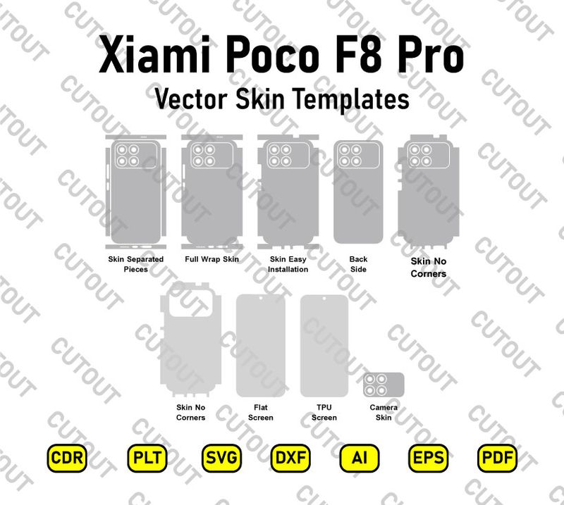 Xiaomi POCO F8 Pro Vector Skin Cut Files