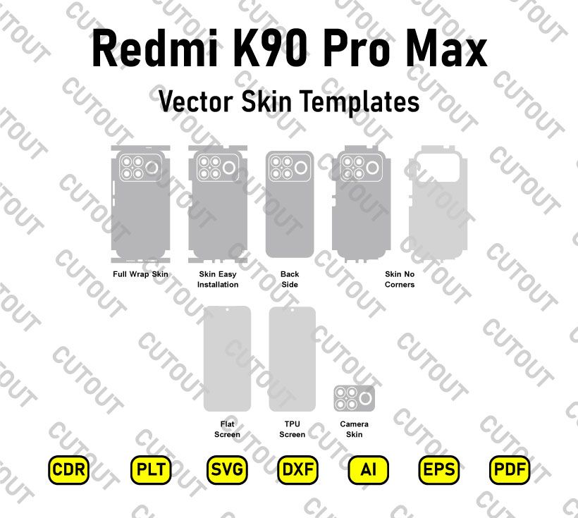 Xiaomi Redmi K90 Pro Max Vector Skin Cut Files