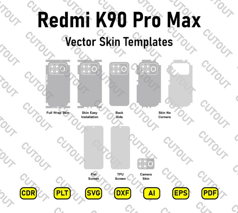 Xiaomi Redmi K90 Pro Max Vector Skin Cut Files