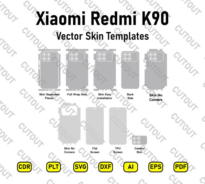 Xiaomi Redmi K90 Vector Skin Cut Files