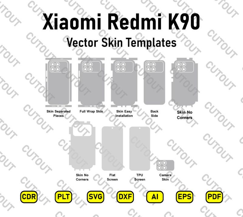 Xiaomi Redmi K90 Vector Skin Cut Files
