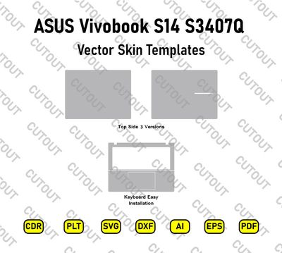 ​Archivos de corte vectorial para ASUS Vivobook S14 S3407Q