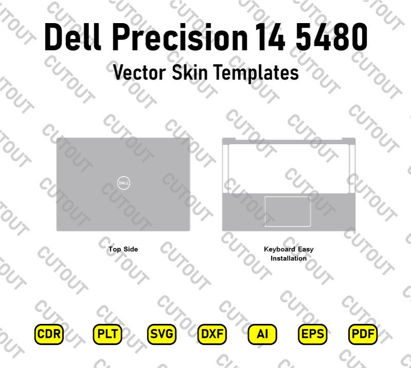 ​Archivos de corte vectorial para Dell Precision 14 5480