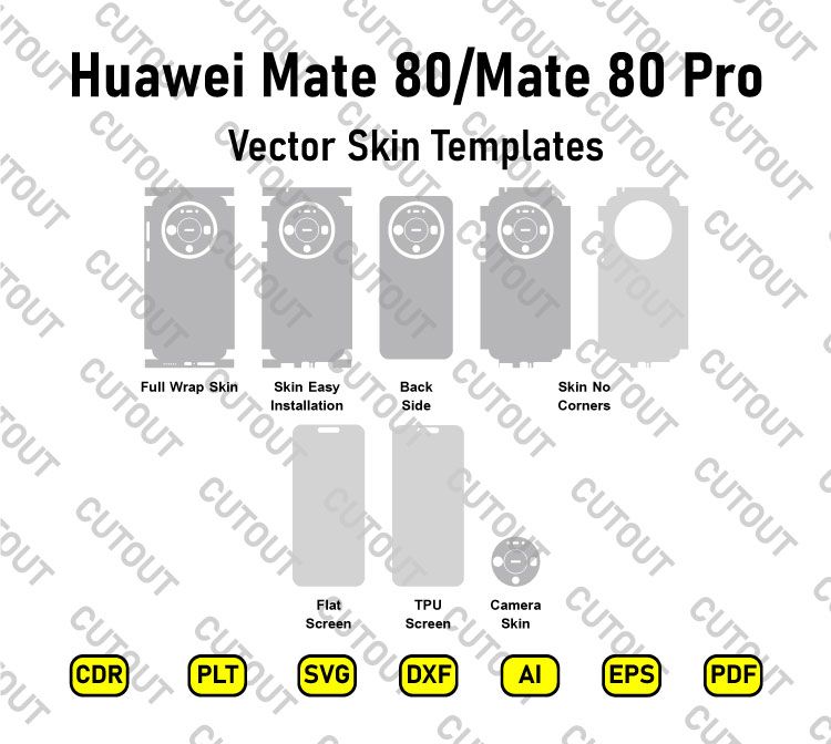 Huawei Mate 80-Mate 80 Pro Vector Skin Cut Files