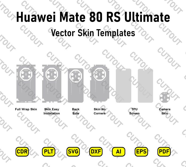 Huawei Mate 80 RS Ultimate Vector Skin Cut Files