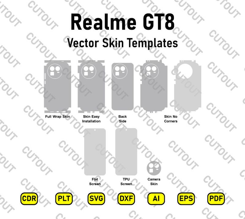 Realme GT8 Vector Skin Cut Files