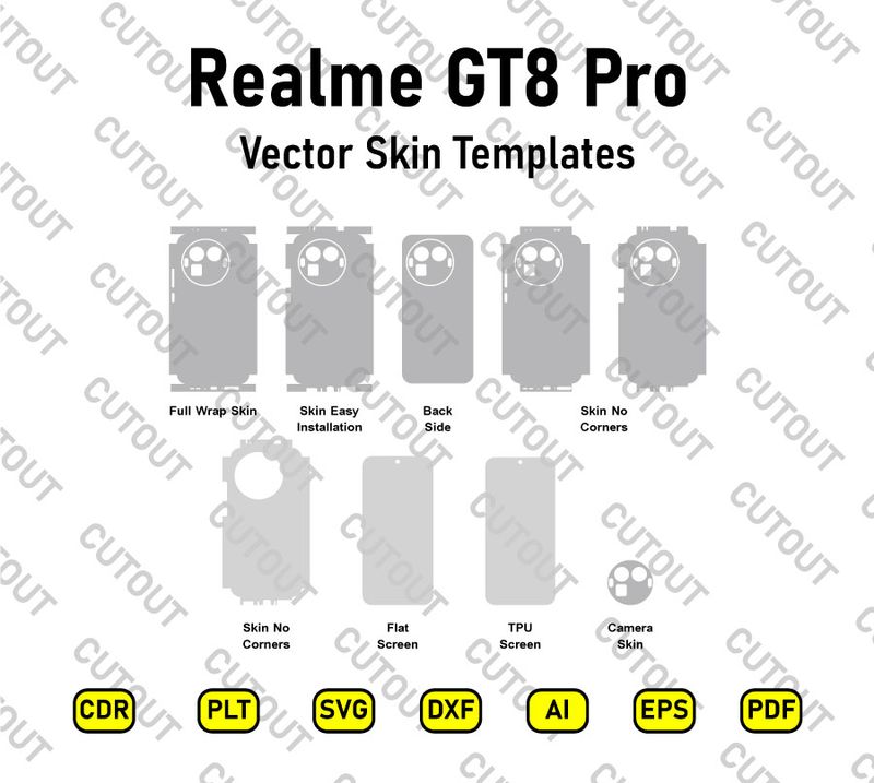 Realme GT8 Pro Vector Skin Cut Files