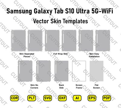 Samsung Galaxy Tab S10 Ultra 5G/WiFi Vector Skin Cut Files