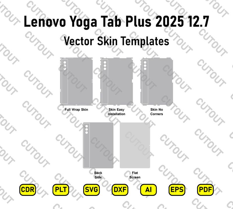 Lenovo Yoga Tab Plus 12.7 2025 Vector Skin Cut Files
