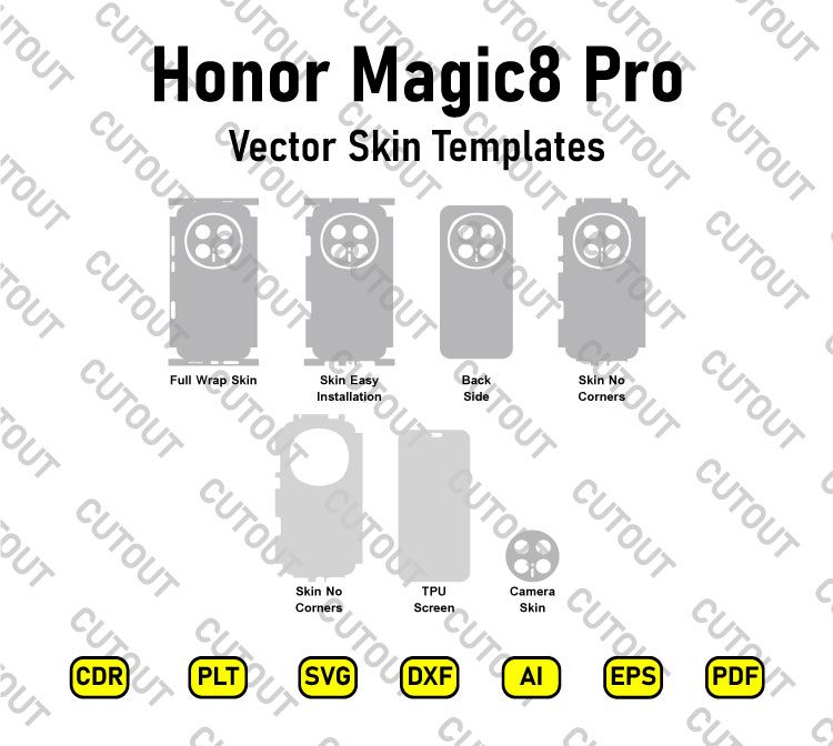 Honor Magic8 Pro Vector Skin Cut Files